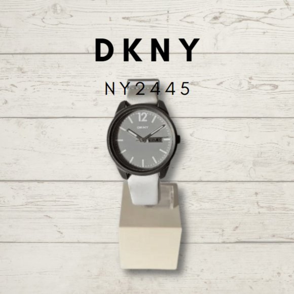 Donna Karen New York DKNY White Leather, Titanium Case Watch NY 2445 main image 4